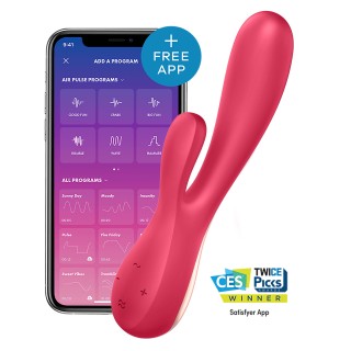 Vibromasseur connecté Satisfyer Mono Flex - Rouge - Oralove