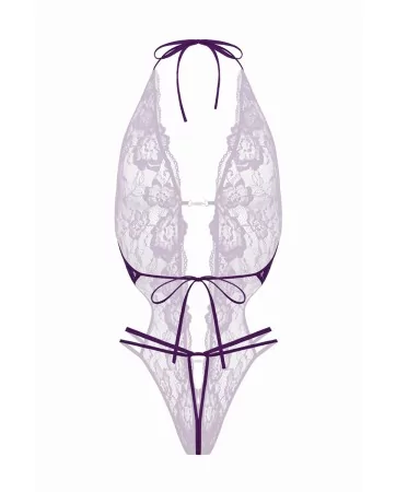 Body string ouvert Renee violet - Christine