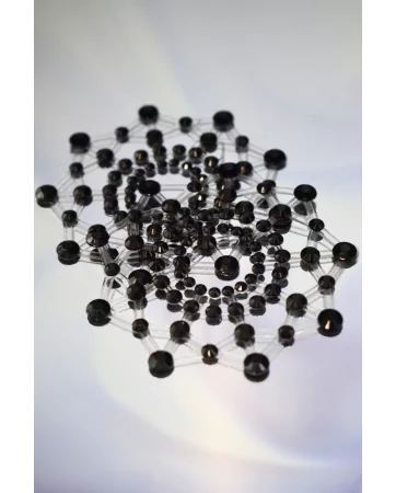 Pair of black rhinestone adhesive nipple covers - NP-1030BLK