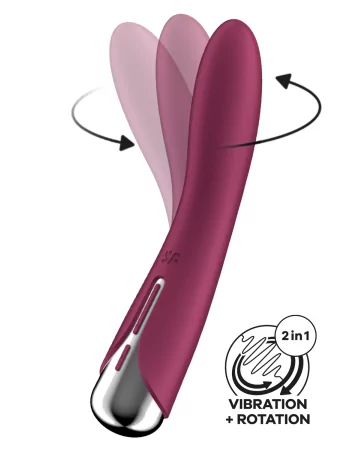 Satisfyer Vibratore USB Spinning Vibe 1 rosso per il punto G - CC597855