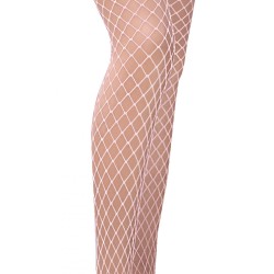 TI019 Collants Résille - Blanc