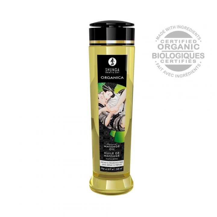Huile de massage organique - Neutre - 240 ml - Oralove