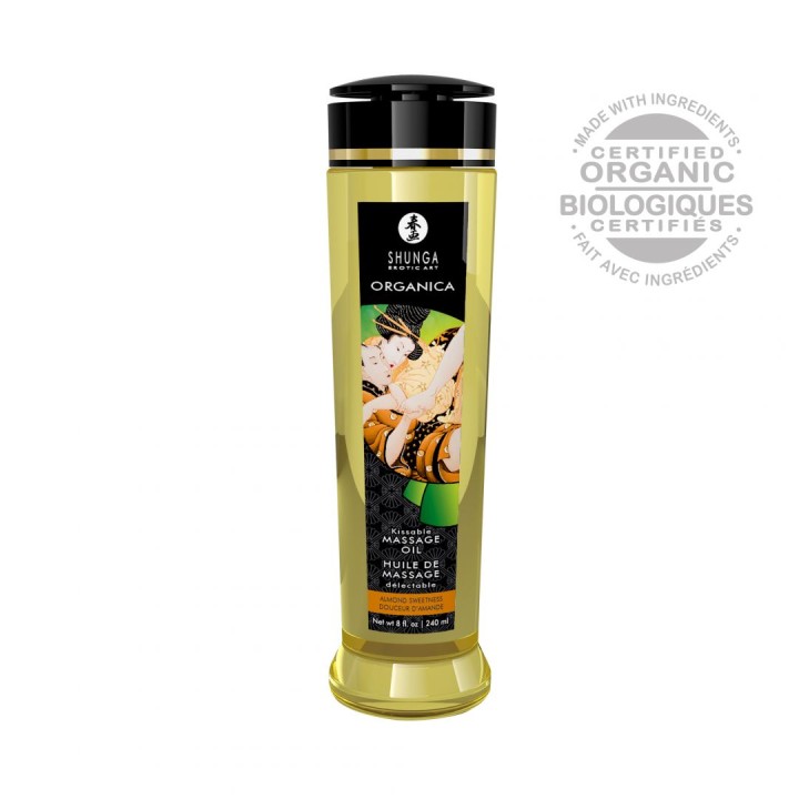 Huile de massage organique - Douceur d'amande - 240 ml - Oralove