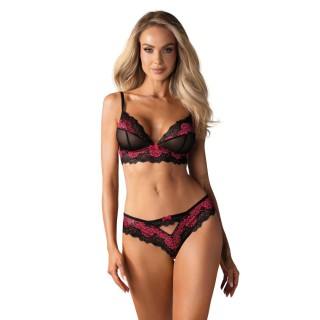 Tulia Ensemble 2 pcs - Noir et Fuchsia - Oralove