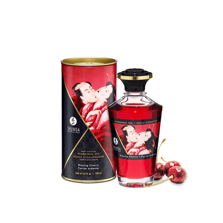Huile chauffante aphrodisiaque - Cerise ardente 100ml - Oralove