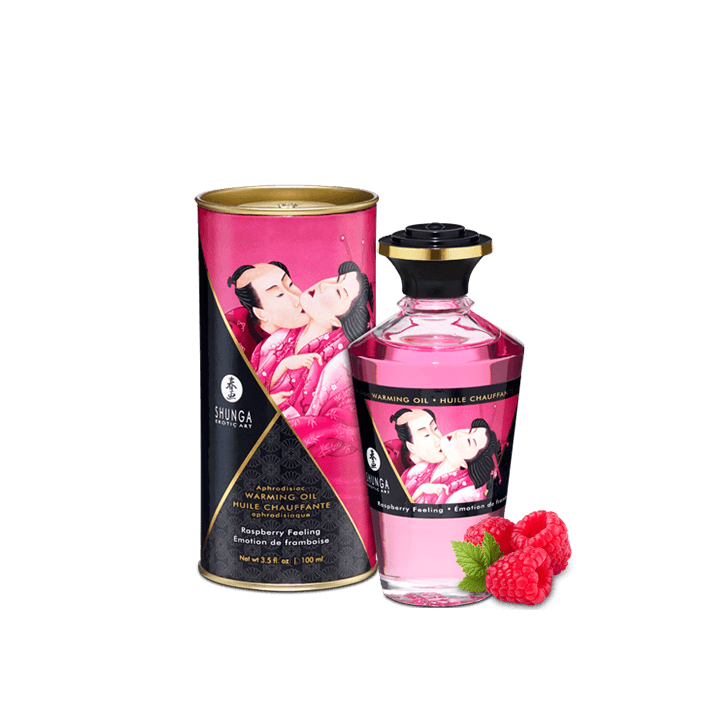 Huile chauffante aphrodisiaque - Framboise 100ml - Oralove