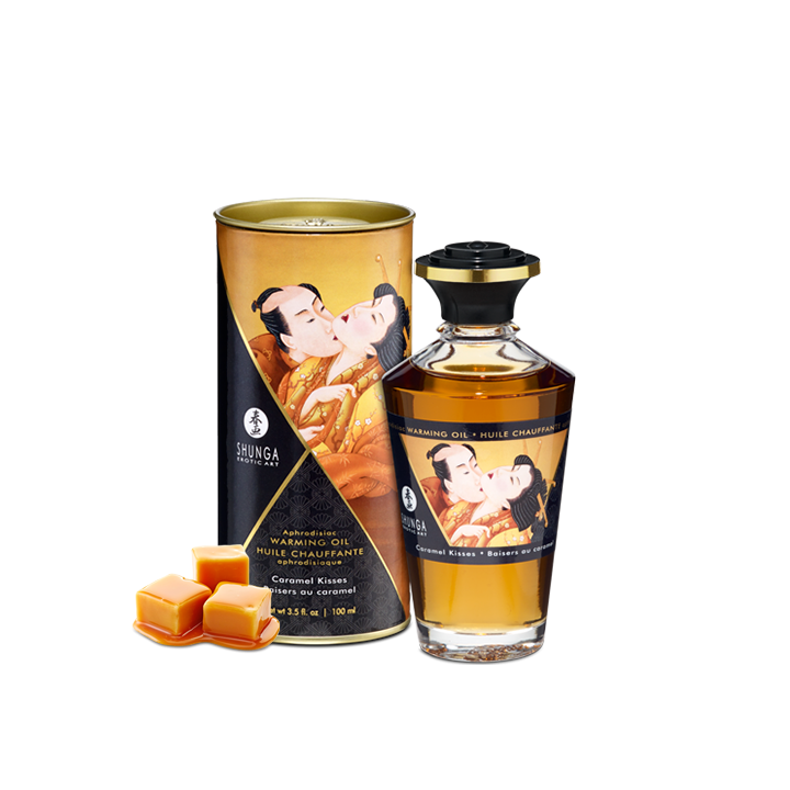 Huile chauffante aphrodisiaque - Baisers caramel - Oralove