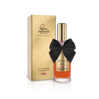 Huile de massage embrassable chauffante - Fraise sauvage - Oralove