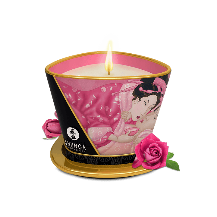 Bougie de massage lueur et caresses - Aphrodisia Rose - Oralove
