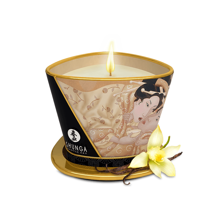 Bougie de massage lueur et caresses - Désir Vanille - Oralove