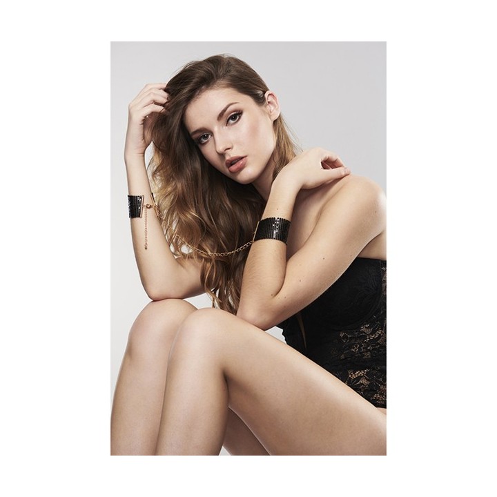 Désir Métallique - Menottes Bracelets - Noir - Oralove