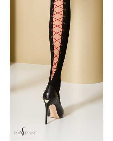 Thigh-high stockings ST101 Black and Red12433oralove