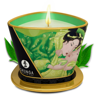 Bougie de massage lueur et caresses - Zenitude Thé vert exotique - Oralove