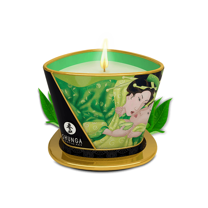 Bougie de massage lueur et caresses - Zenitude Thé vert exotique - Oralove