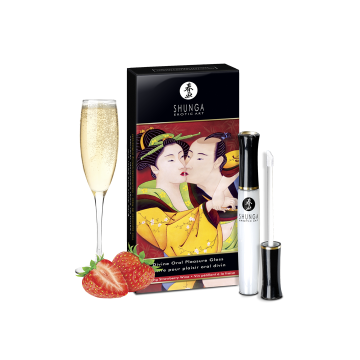 Gloss Plaisir Oral divin - Vin pétillant et fraise - Oralove