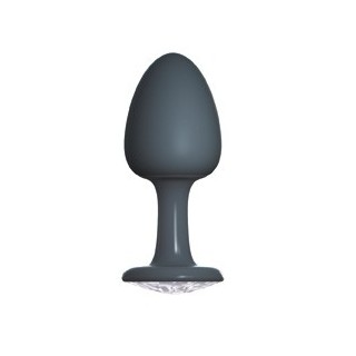 Plug Anal Bijou Geisha Diamond M - Noir et Blanc - Oralove