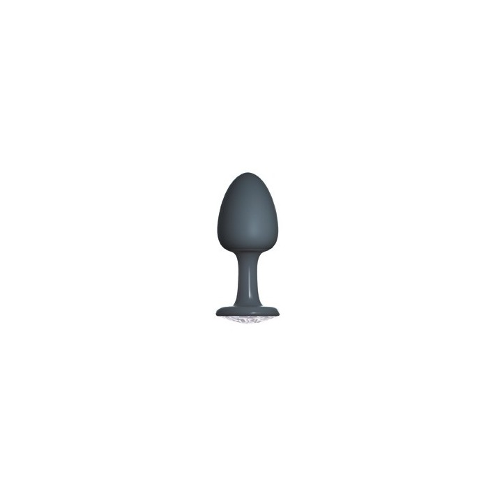Plug Anal Bijou Geisha Diamond M - Noir et Blanc - Oralove