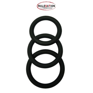 Set 3 CockRings silicone - Malesation - Oralove