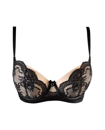 Soutien-gorge tulle et dentelle noir V-10711 - Axami