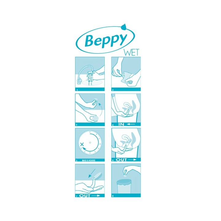 Boite 8 tampons Beppy WET - Oralove