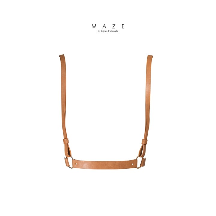 Harnais X marron - Maze - Oralove