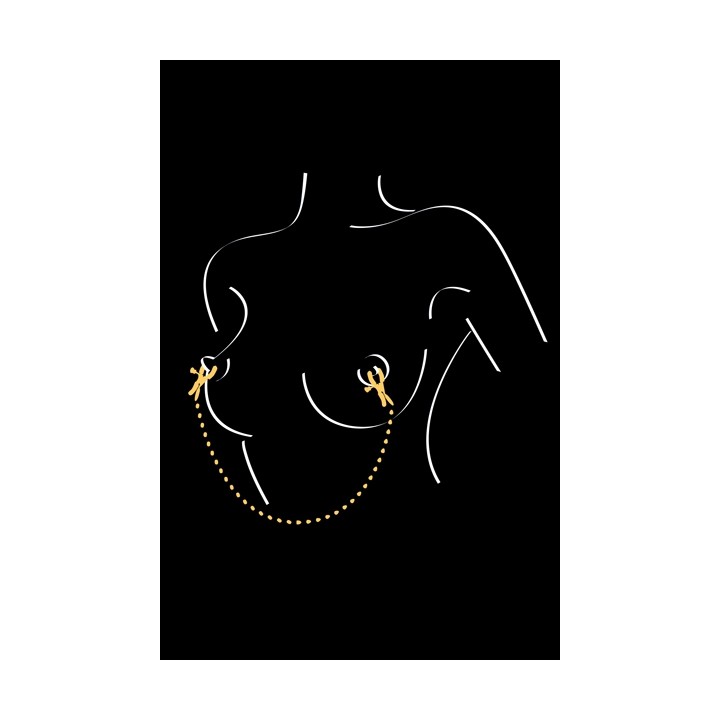 Chaine et pinces à seins Sweet Caress - Oralove