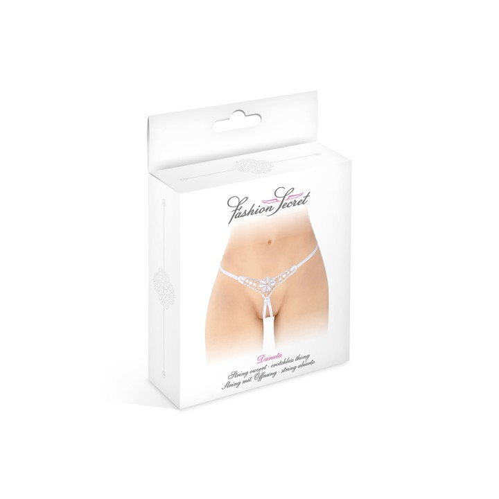 String ouvert Danuta - blanc - Oralove
