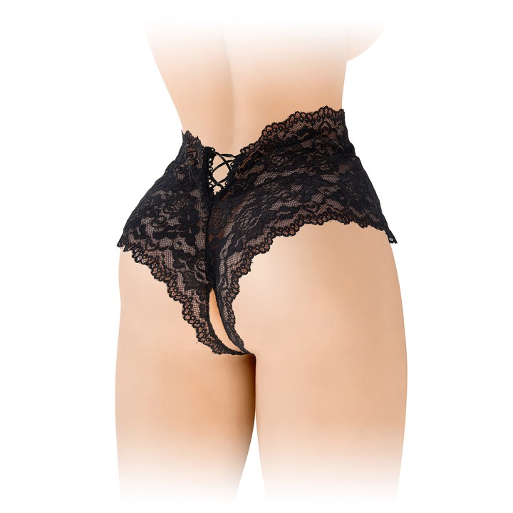 Boxer ouvert Julia - noir - Oralove