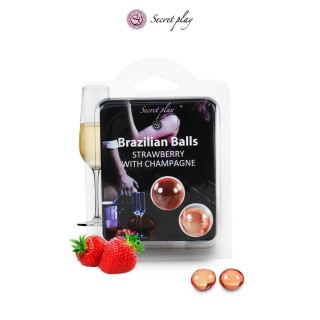 2 Brazilian Balls - fraise & champagne - Oralove