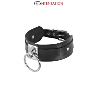 Collier BDSM large avec anneau - Fetish Tentation - Oralove