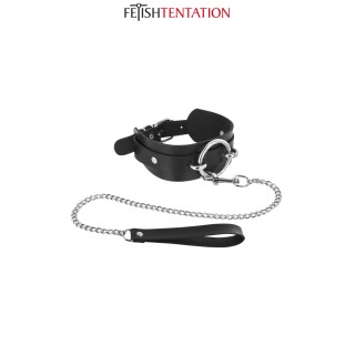 Collier avec anneau & laisse - Fetish Tentation - Oralove