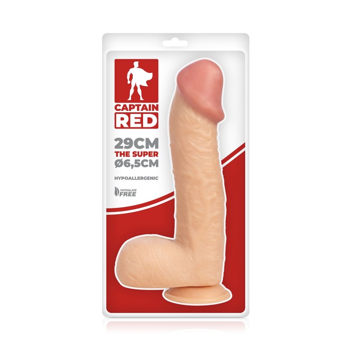 Gode XXL The Super 29 x 6,5 cm - Captain Red - Oralove