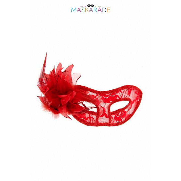 Loup semi-rigide La Traviata - rouge - Oralove