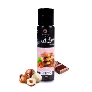 Lubrifiant comestible chocolat-noisette - 60ml - Oralove