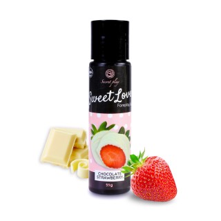 Lubrifiant comestible fraise & chocolat blanc - 60ml - Oralove