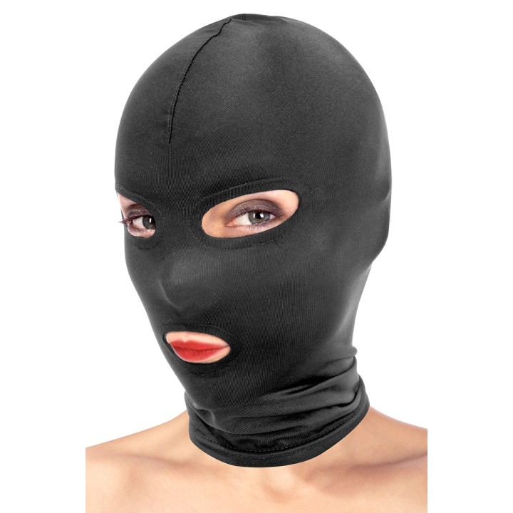 Cagoule BDSM 3 ouvertures - Fetish Tentation - Oralove