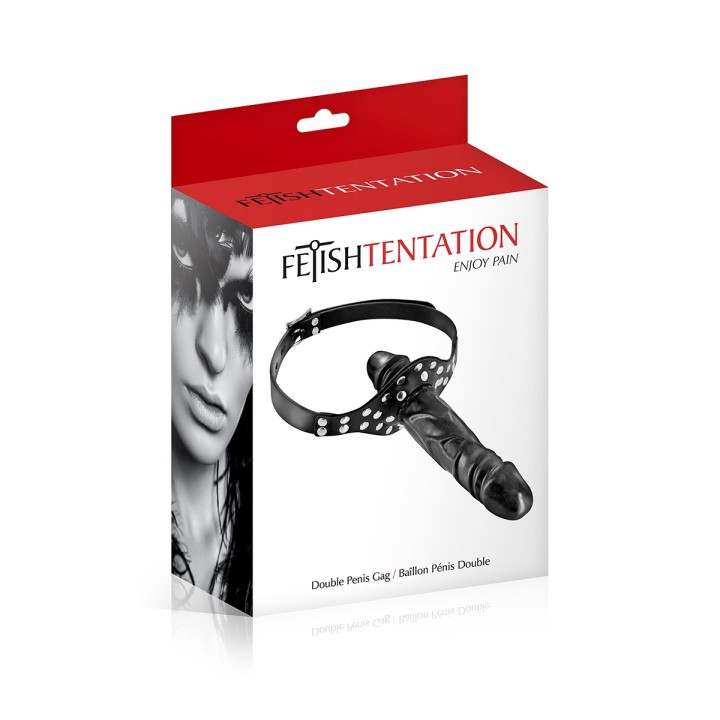Bâillon double gode black - Fetish Tentation - Oralove