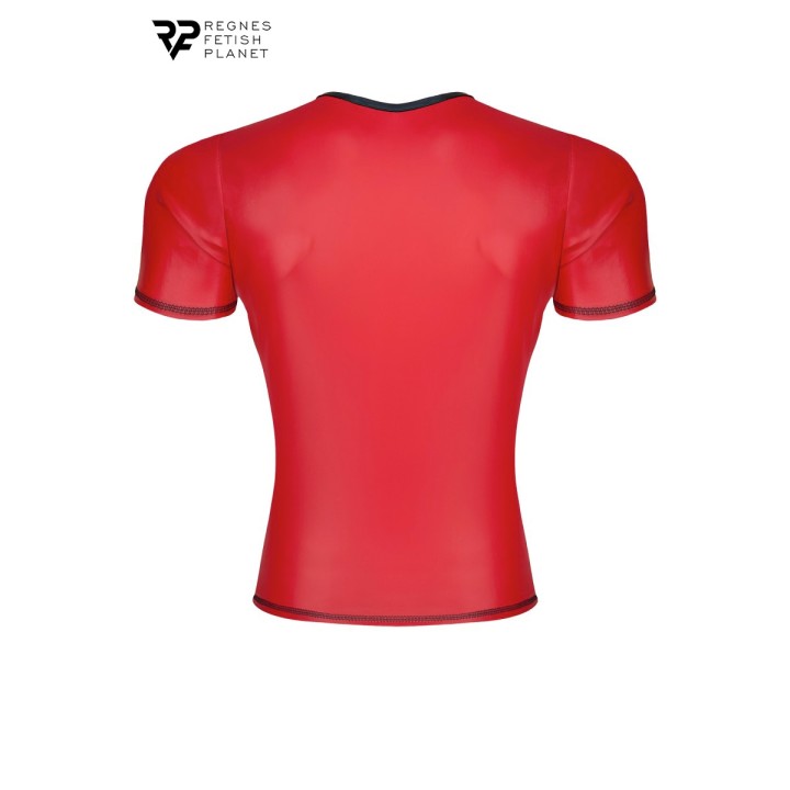 T-shirt wetlook rouge - Regnes - Oralove