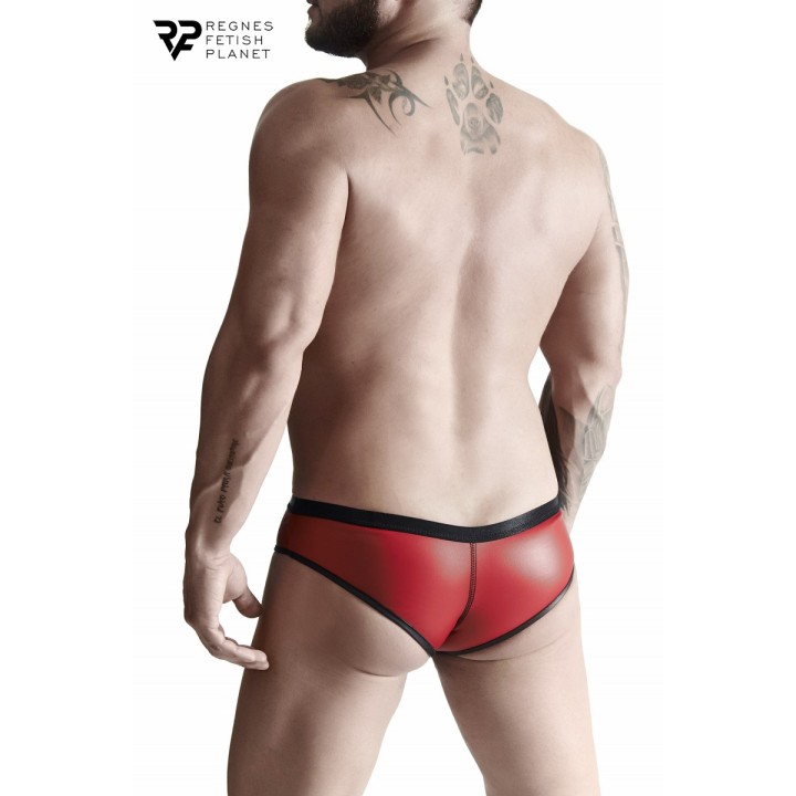 Slip rouge wetlook - Regnes - Oralove