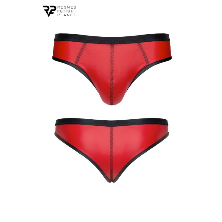 Slip rouge wetlook - Regnes - Oralove