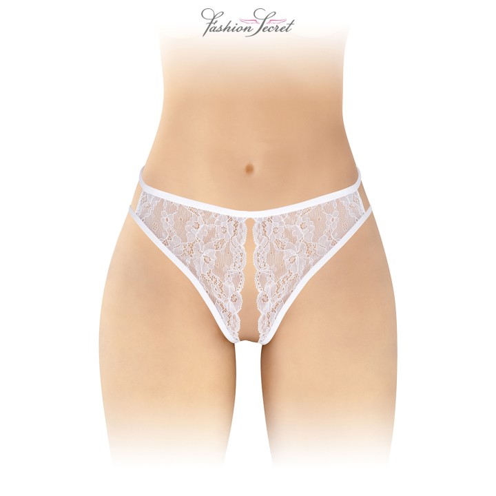 String blanc ouvert Victoria - Fashion Secret - Oralove