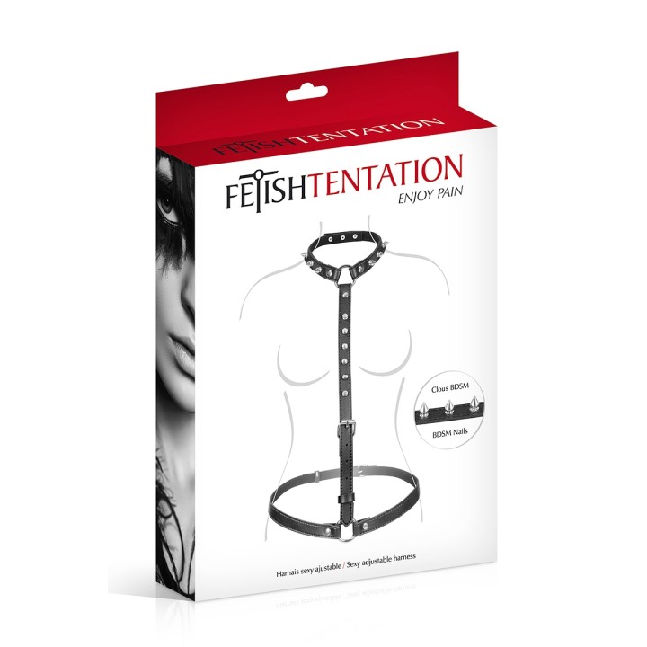 Harnais buste à pointes - Fetish Tentation - Oralove