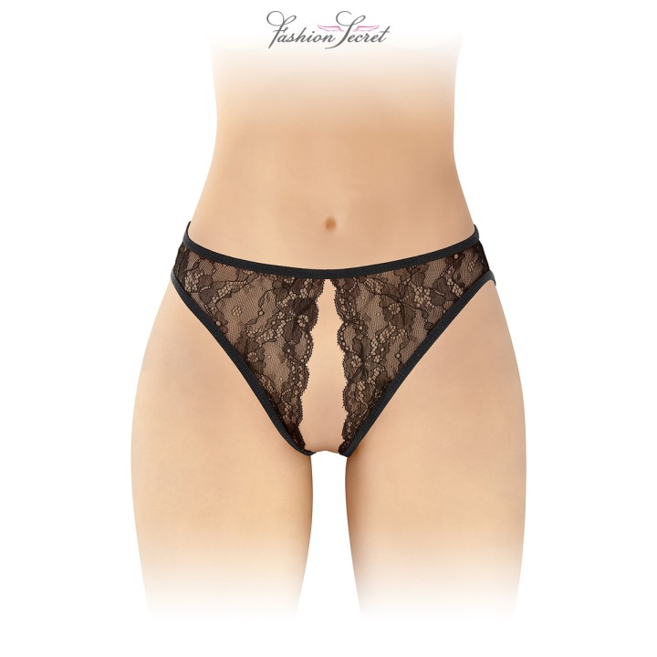 String noir ouvert Victoria - Fashion Secret - Oralove