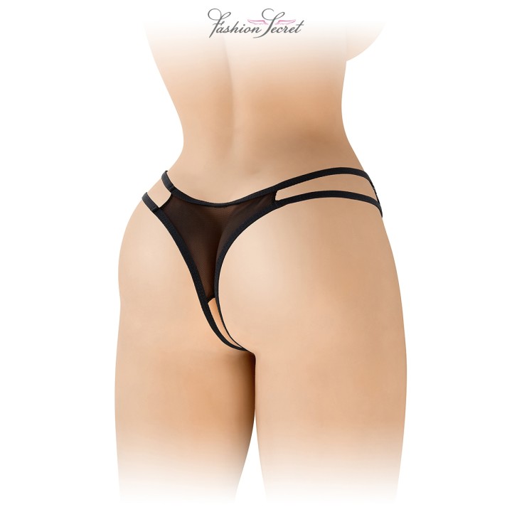 String noir ouvert Victoria - Fashion Secret - Oralove