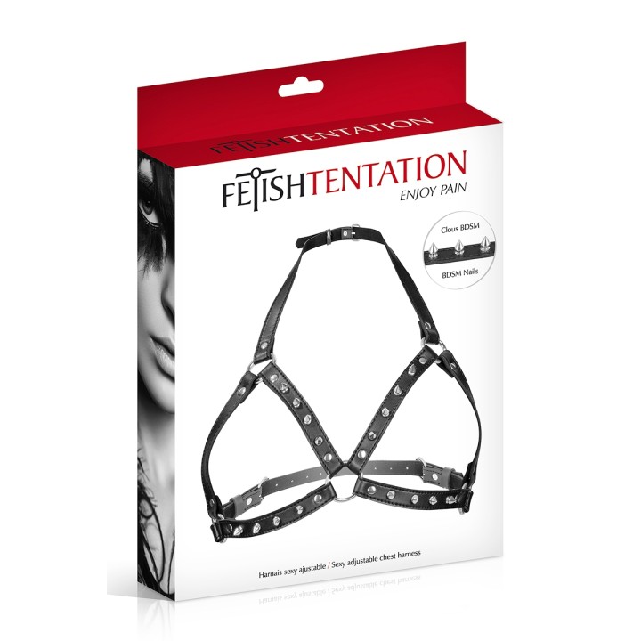 Harnais poitrine à pointes - Fetish Tentation - Oralove