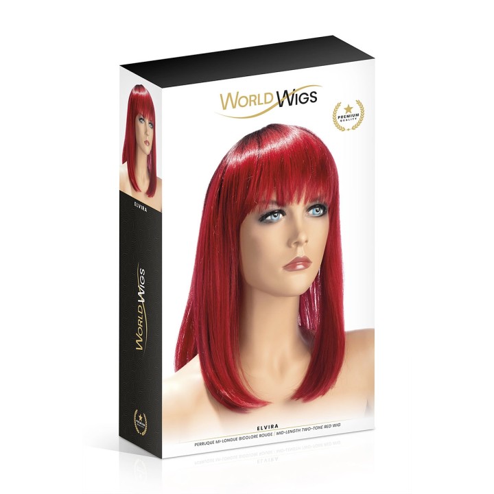 Perruque Elvira rouge - World Wigs - Oralove