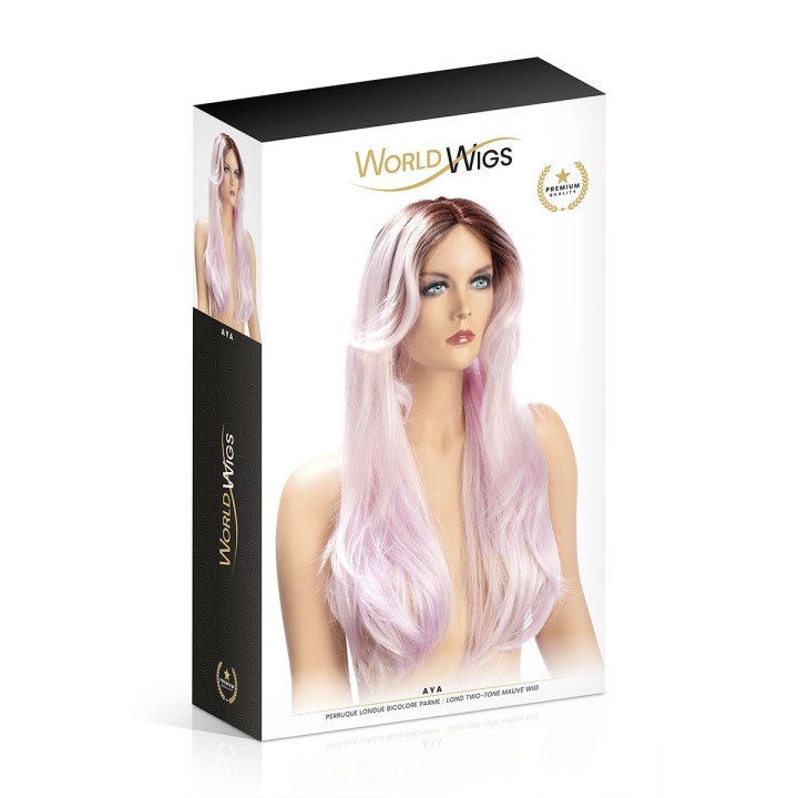 Perruque Aya parme - World Wigs - Oralove