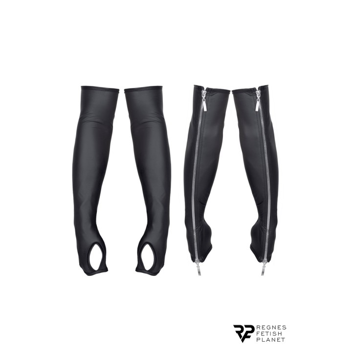 Gants longs en wetlook avec fermetures éclair - Regnes - Oralove