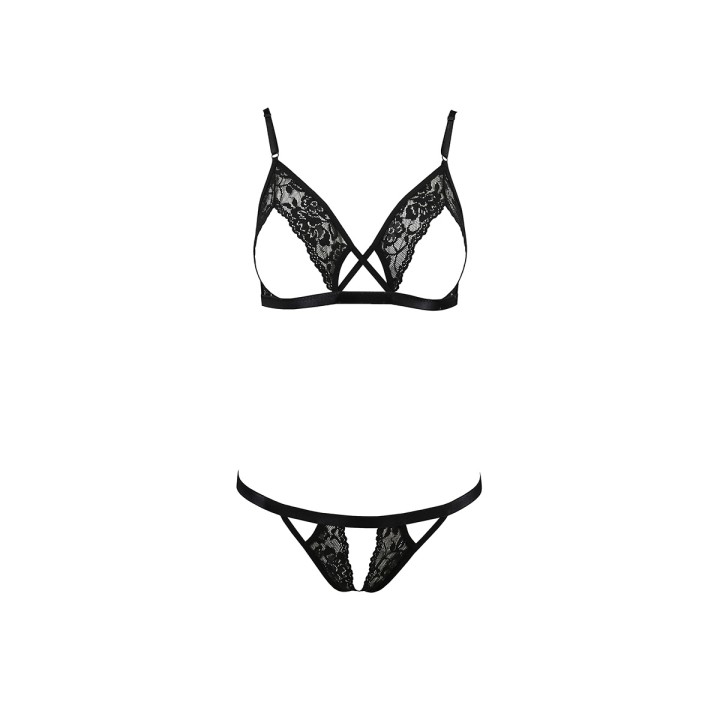 Ensemble sexy ouvert Diabolina - Passion - Oralove