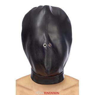Cagoule BDSM fermée simili cuir - Fetish Tentation - Oralove